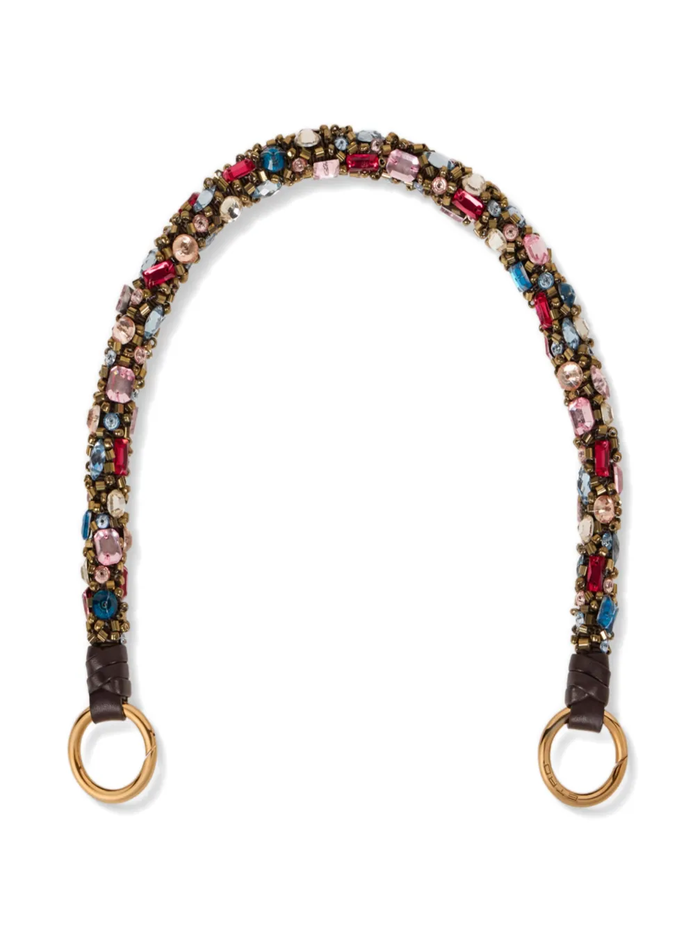 ETRO rhinestones bag handle - Marrone