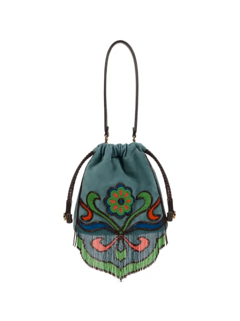 ETRO Bolsa bucket Kalispera pequena com franjas