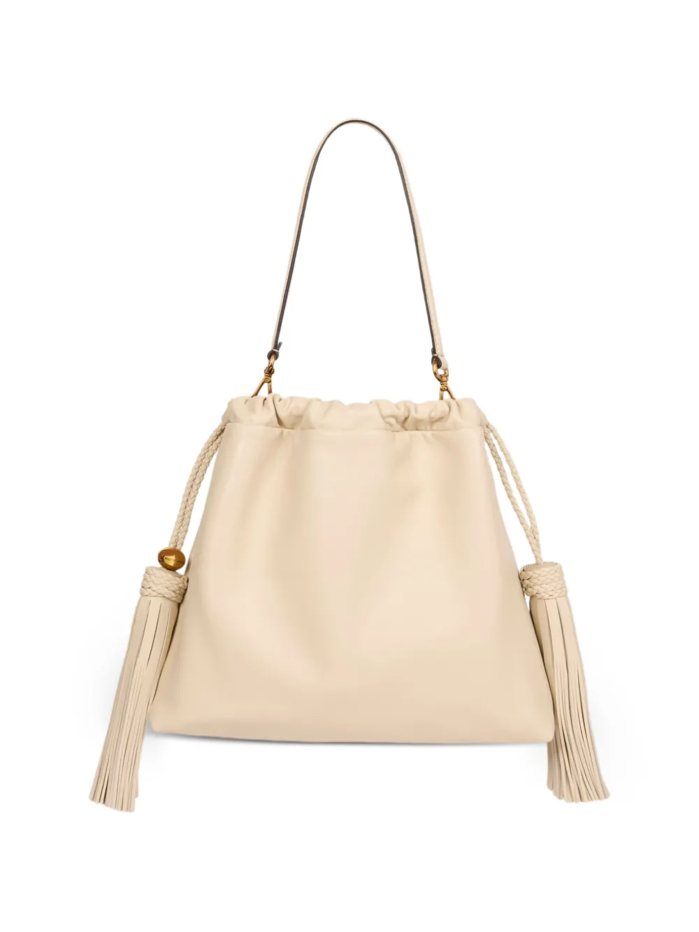 ETRO Medium Kalispera leren tas met kwastjes Beige