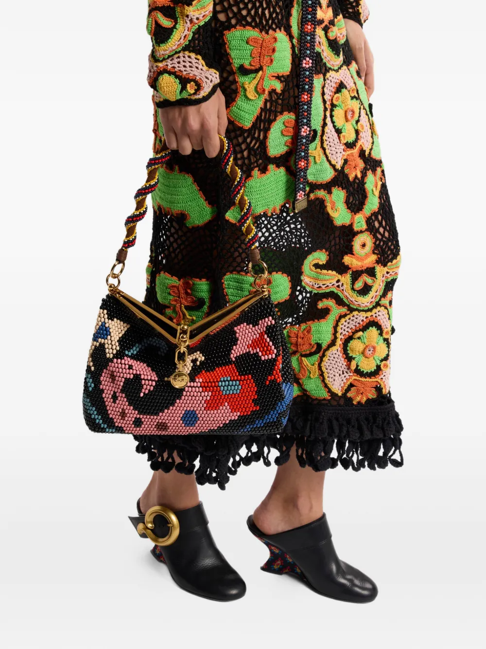 ETRO Handgreep met kralen Bruin
