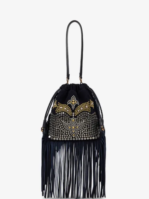 ETRO small Kalispera studded fringes bucket bag