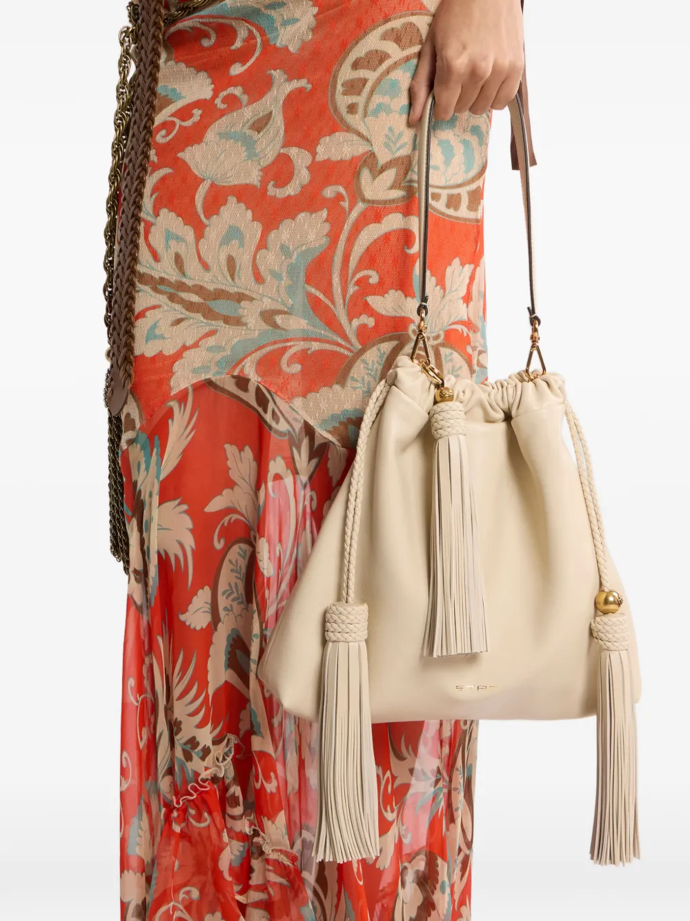 leather tassel charm