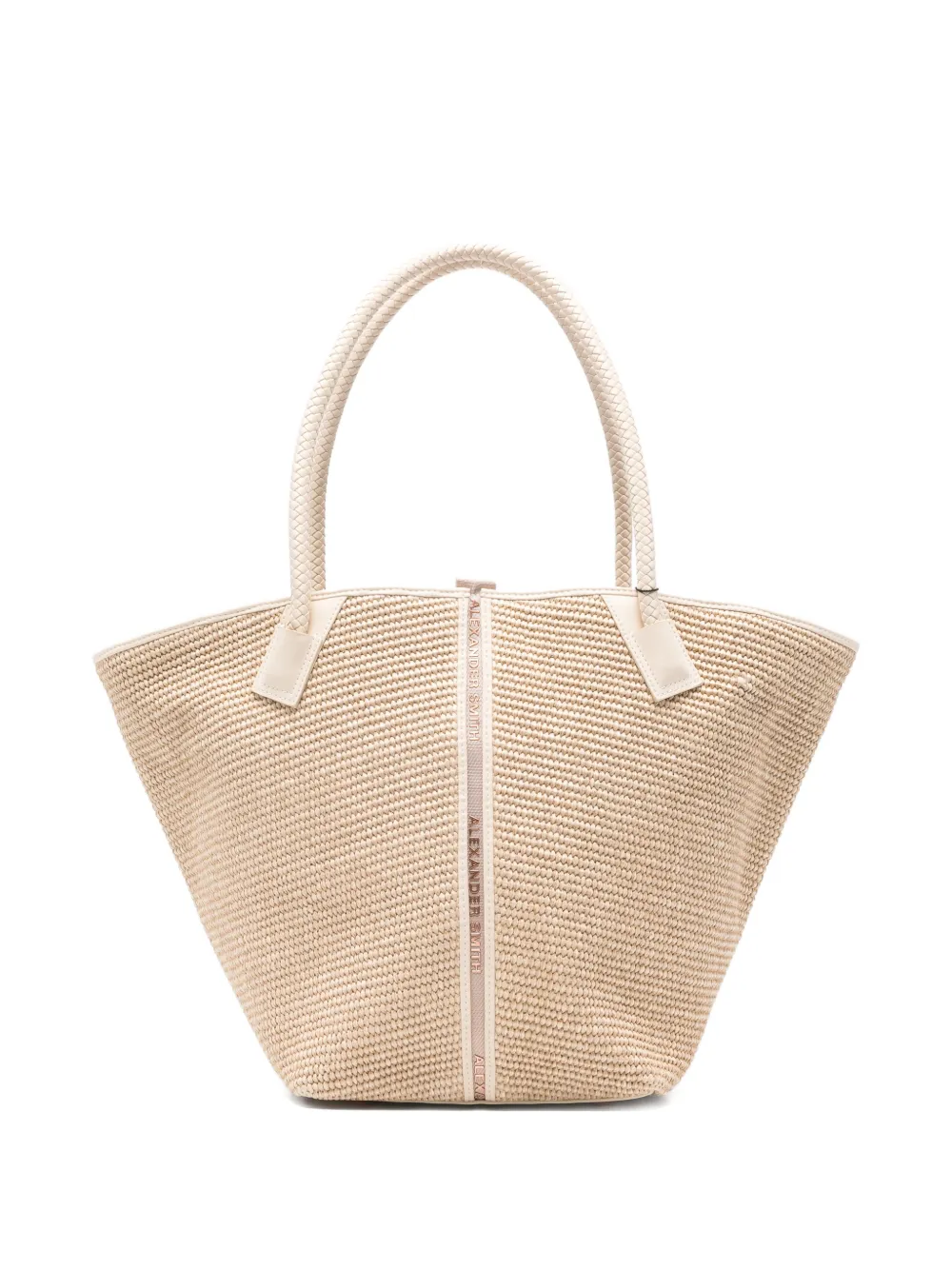 Alexander Smith large Lauren braided tote bag - Toni neutri
