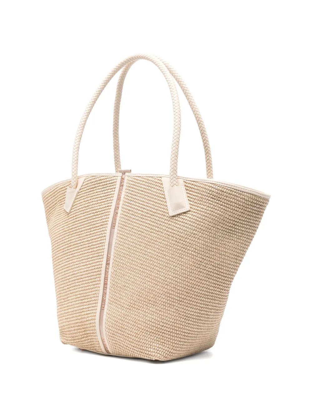  Alexander Smith Large Lauren Braided Tote Bag - Neutrals 