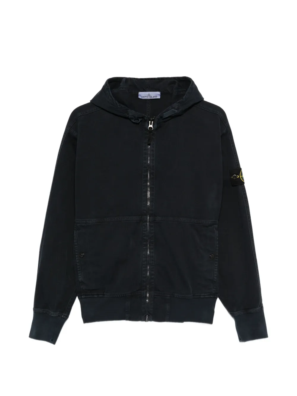 Stone Island hooded zip sweatshirt - Black