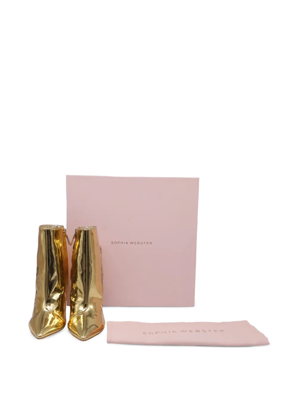 Pointed-Toe Wings Ankle Boots