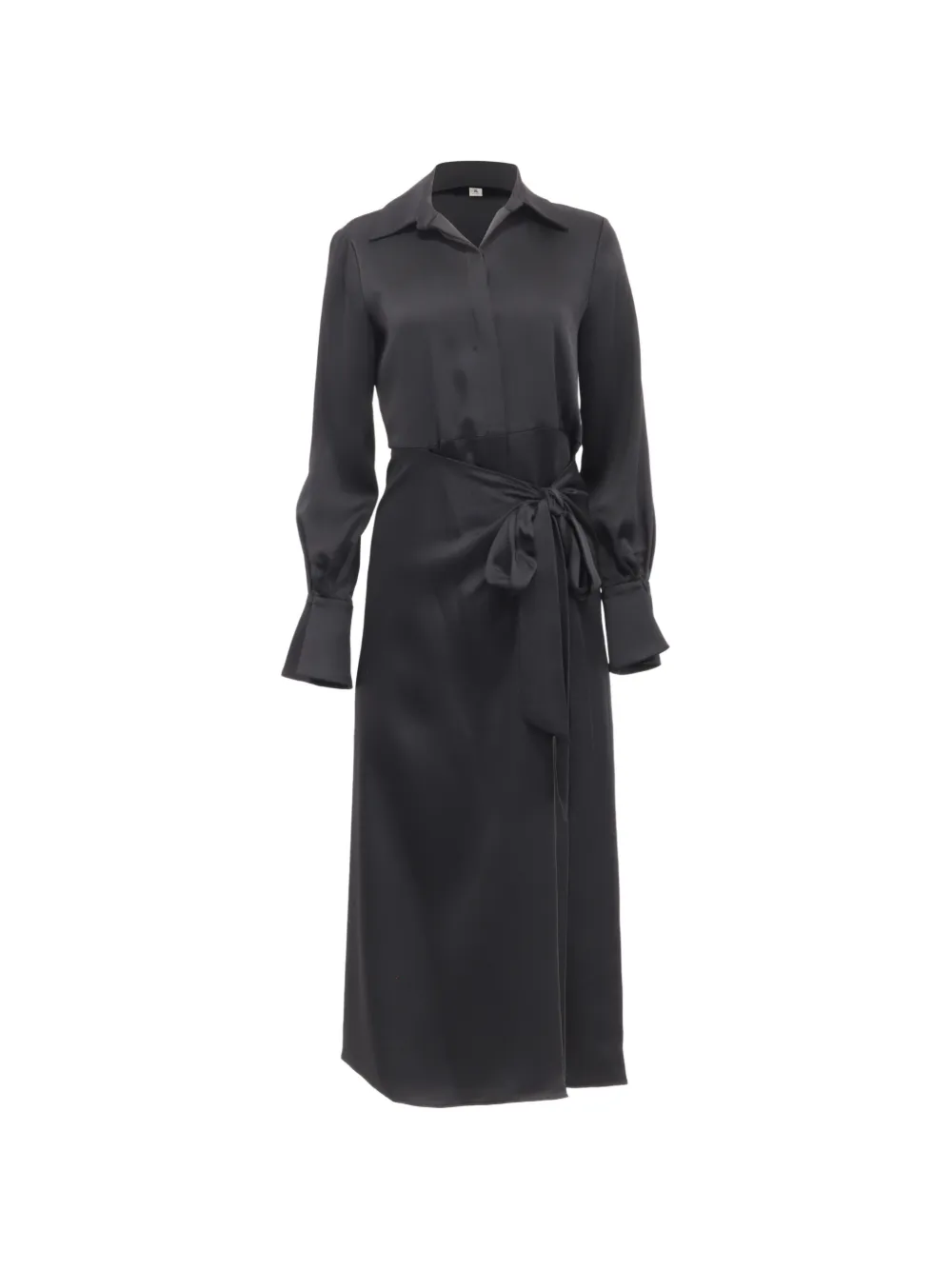 Burberry Pre-Owned tie-fastening midi dress - Nero