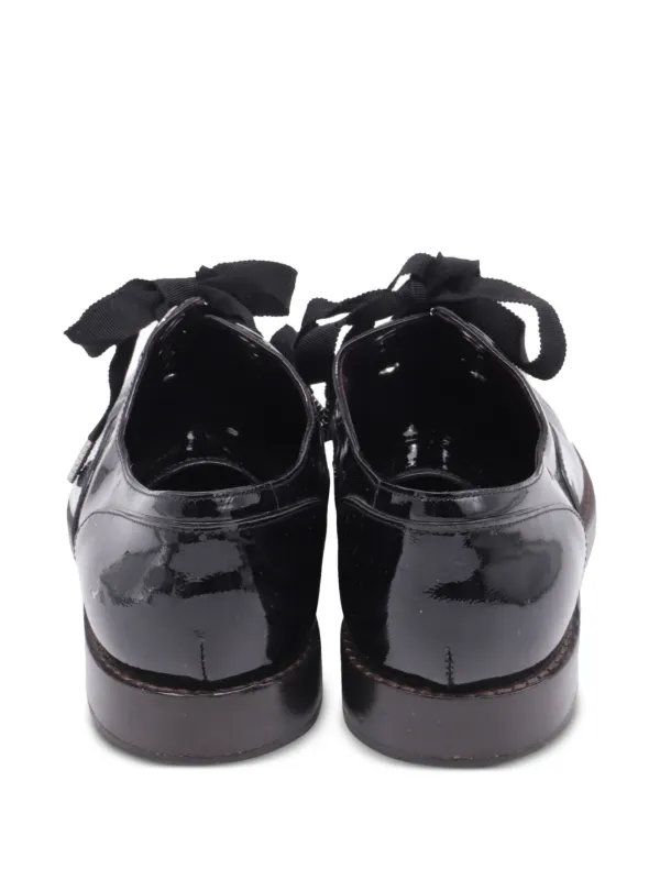 Marc Jacobs Vintage エナメルレザー レースアップシューズ | ブラック 
