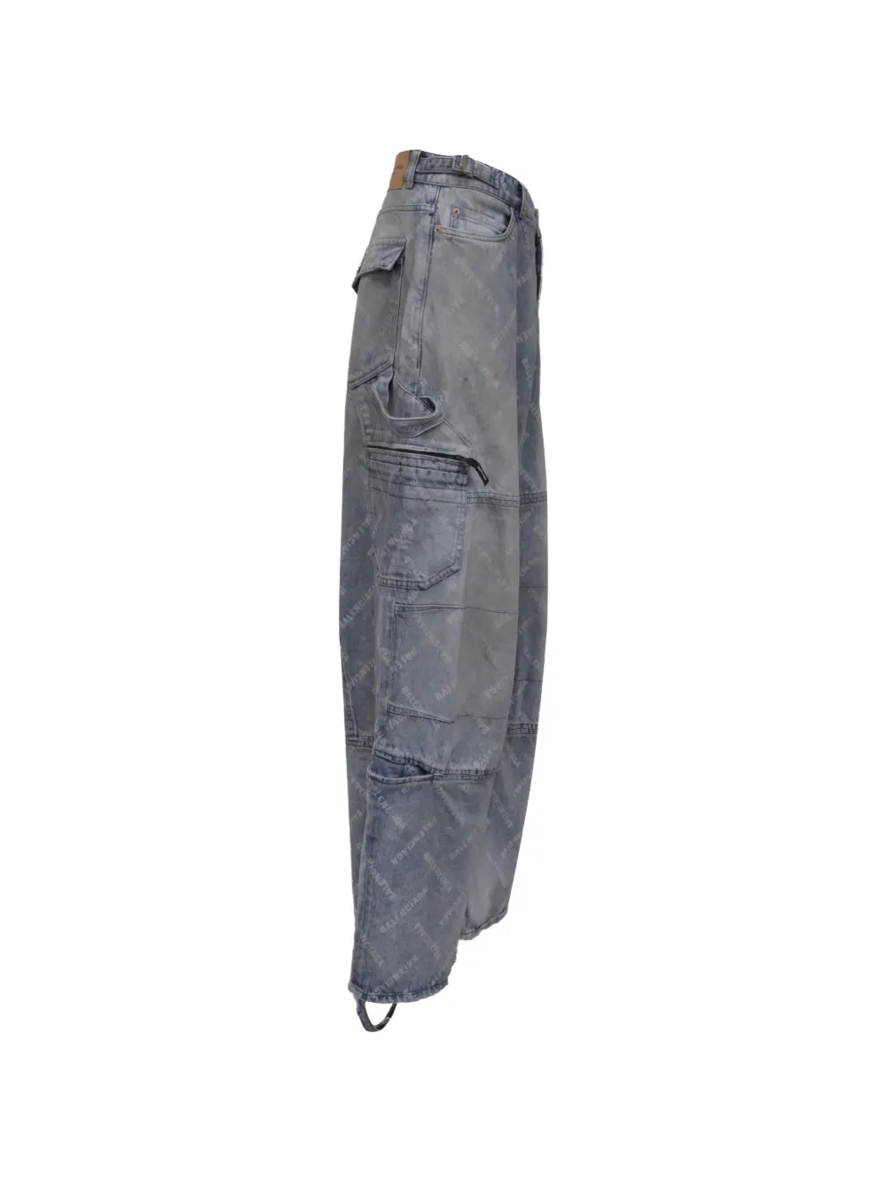 Distressed Wide-Leg Trousers