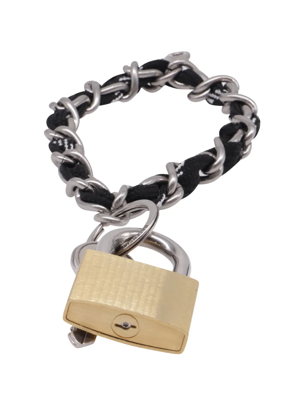 Balenciaga Pre-Owned shoelace padlock keychain - Argento