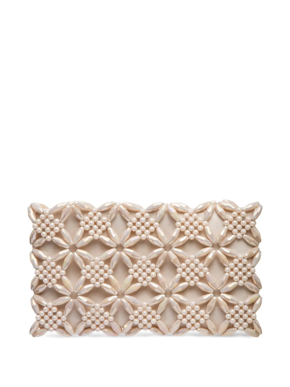 0711 Rhea clutch met kralen Beige