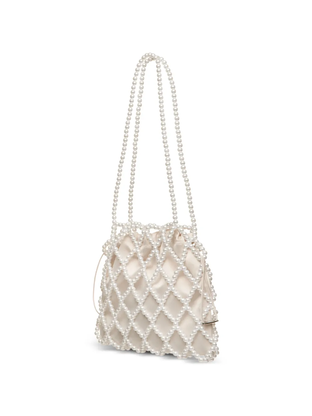 0711 Belle schoudertas met kralen Beige