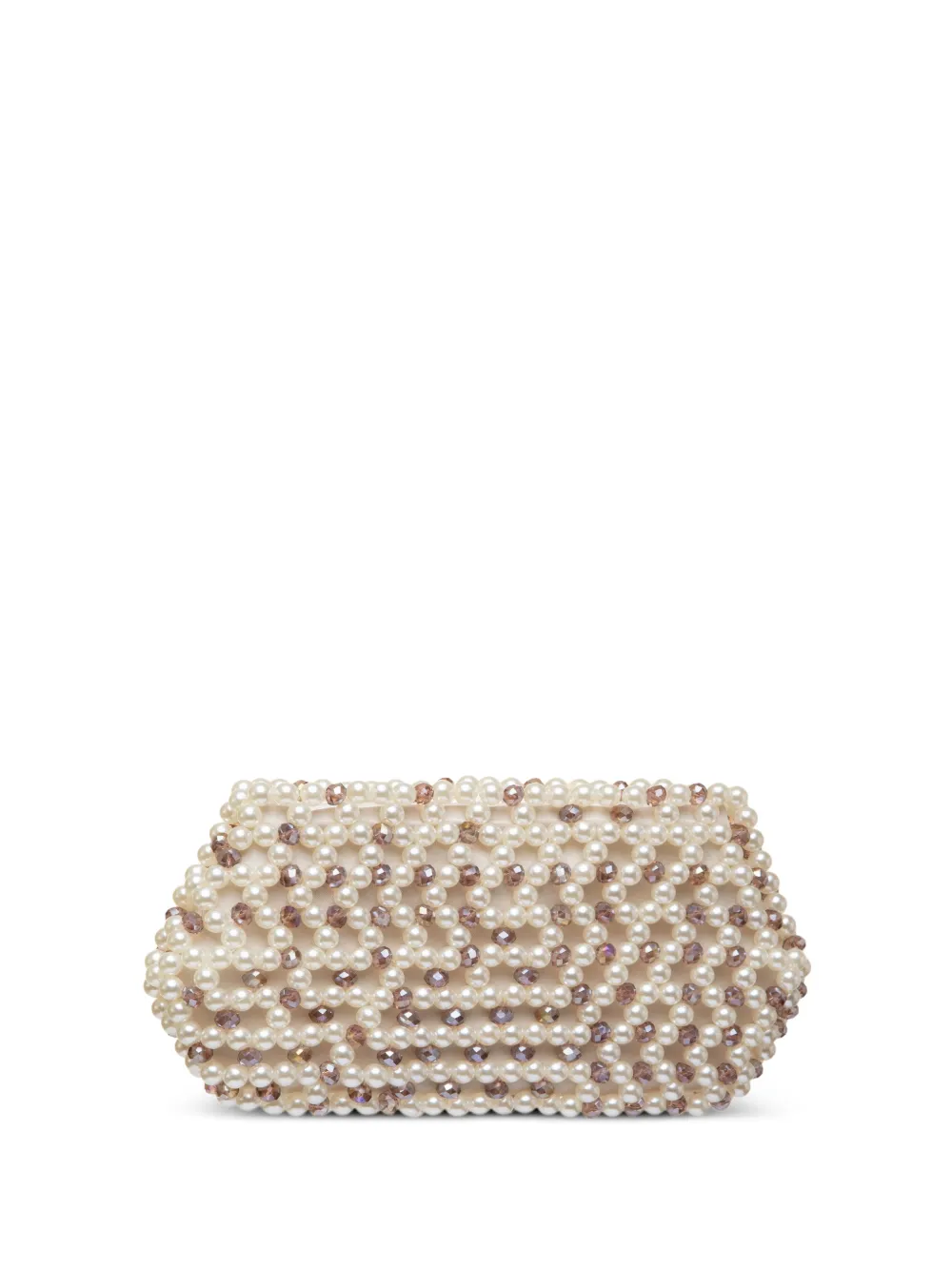 0711 Clutch Lizzie con perline - Toni neutri