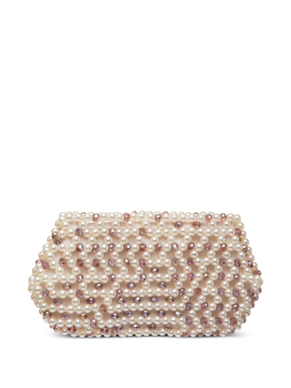 0711 Lizzie clutch met kralen Beige