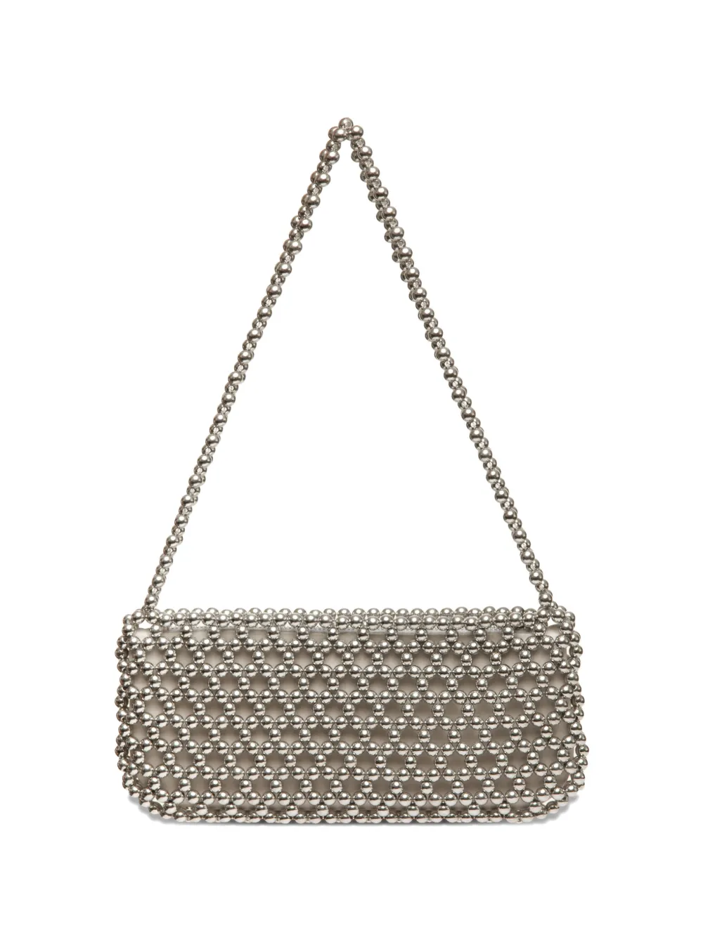 0711 May beaded shoulder bag - Argento
