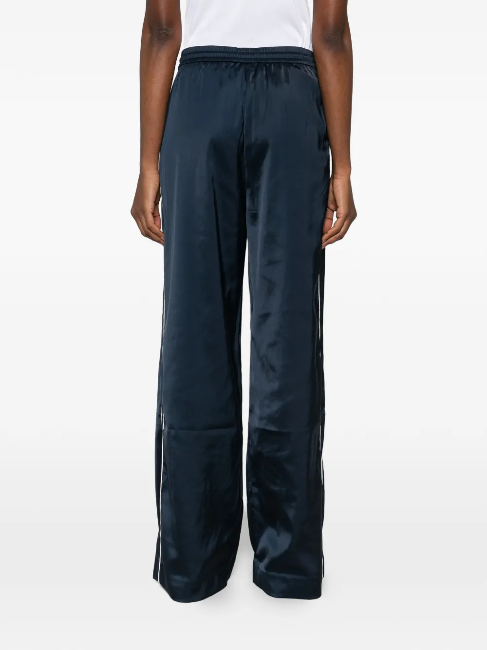 Gestuz Gestreepte broek met trekkoord Blauw