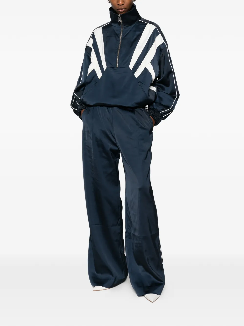  Gestuz Drawstring Stripe Trousers - Blue 