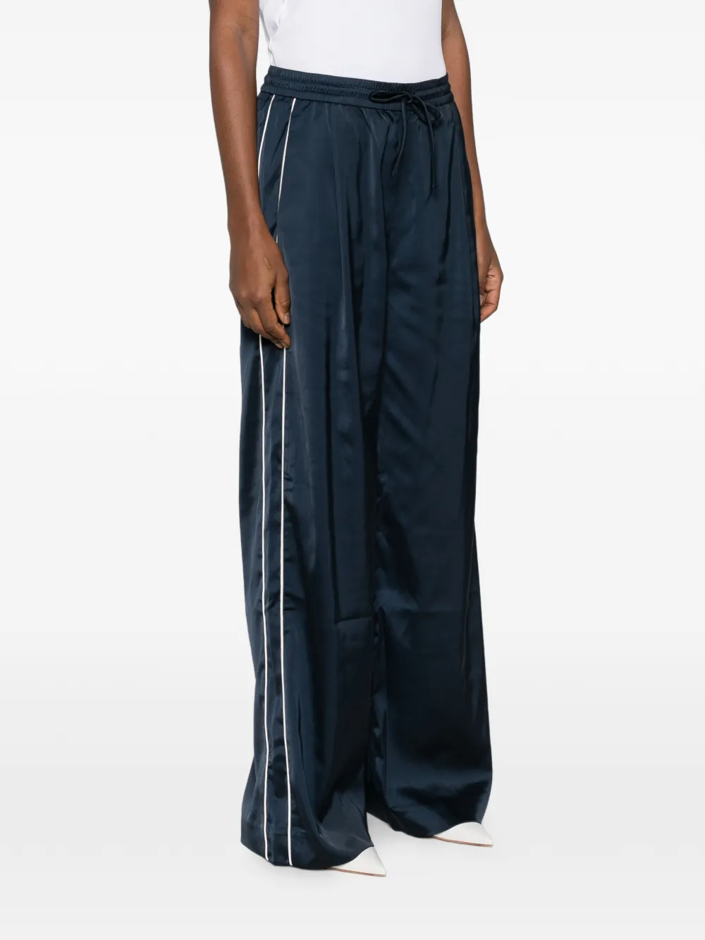  Gestuz Drawstring Stripe Trousers - Blue 