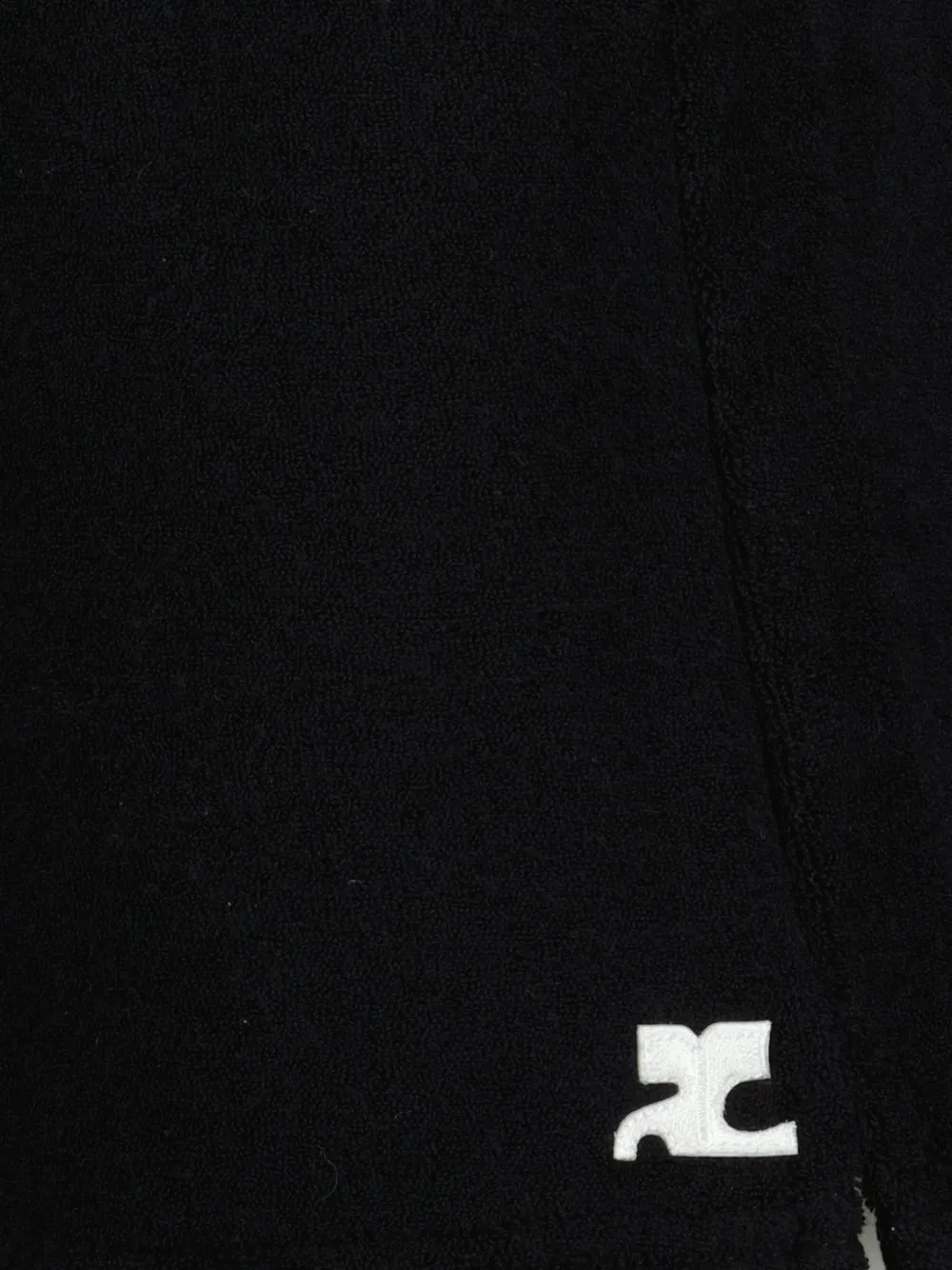 Courrèges Badstof shorts met logodetail Zwart
