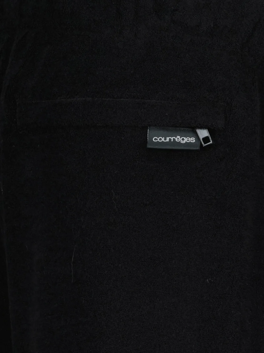 Courrèges Badstof shorts met logodetail Zwart