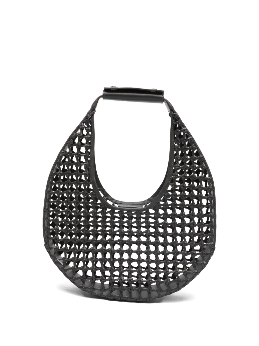 STAUD Moon woven tote bag - Marrone