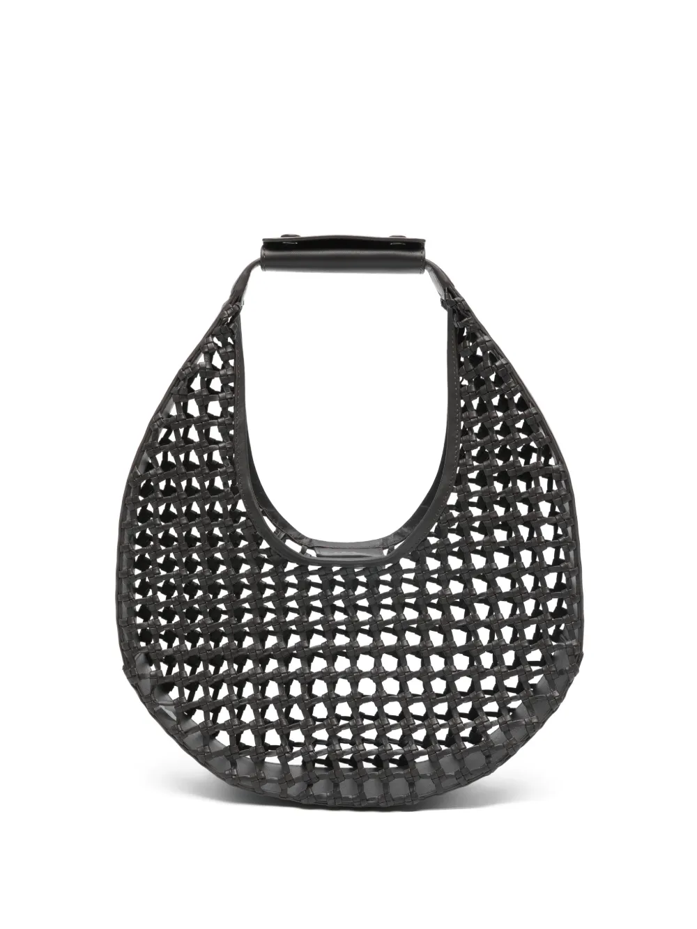 STAUD Moon woven tote bag - Marrone