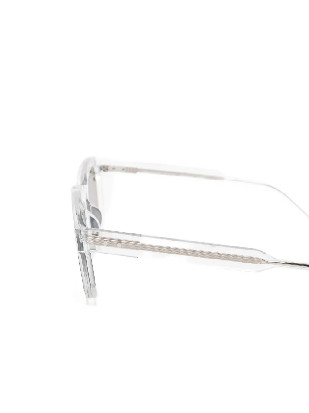 Thom Browne Eyewear Zonnebril met rechthoekig montuur Wit