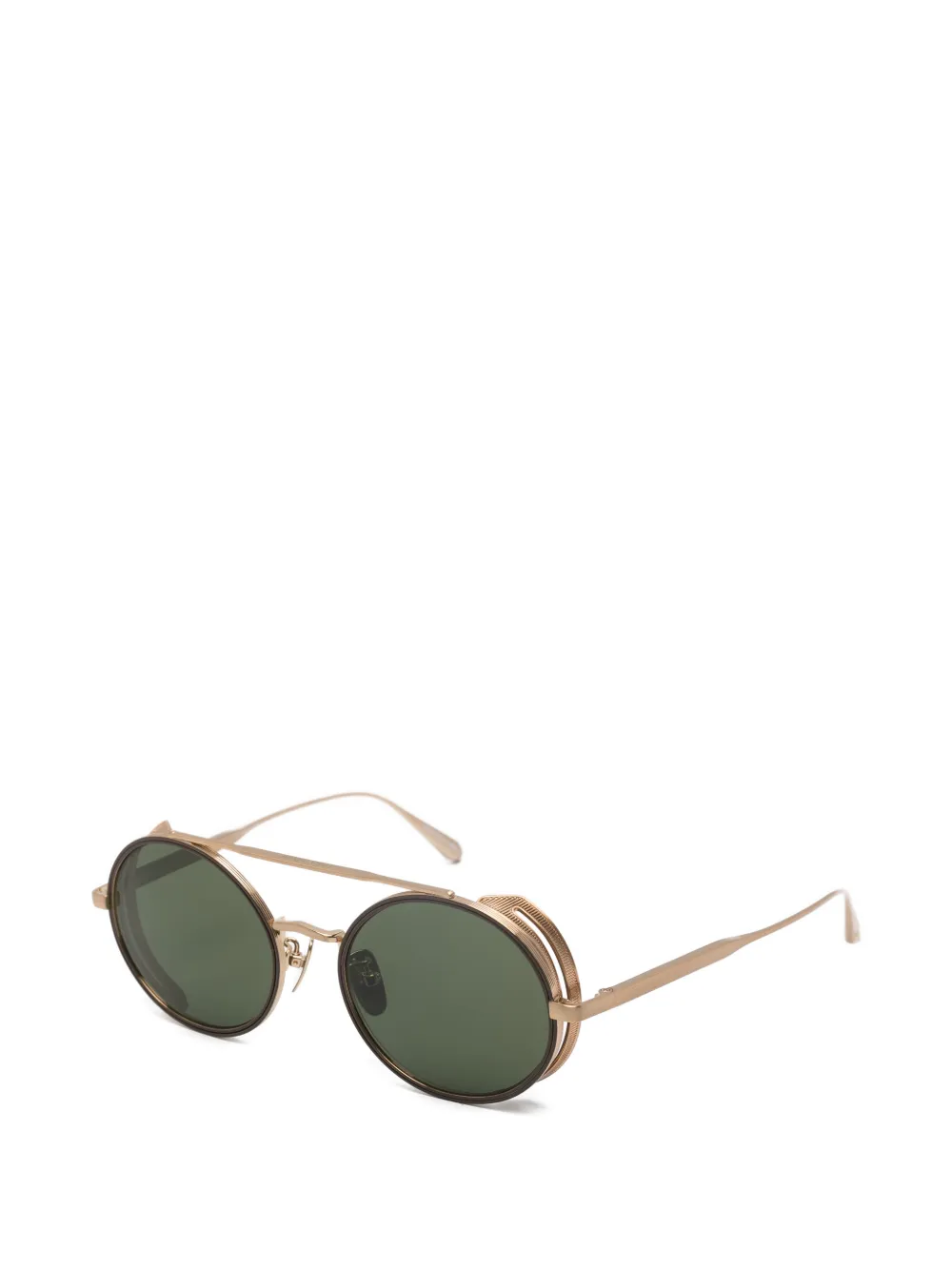 Linda Farrow Baret zonnebril met rond montuur Goud