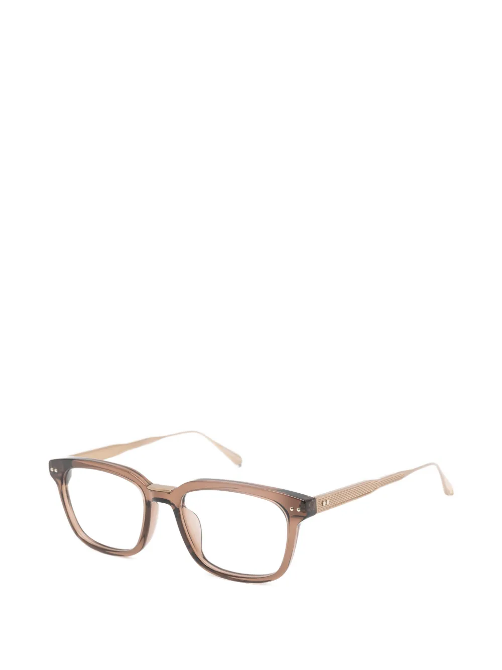  Linda Farrow Mauro Rectangle-frame Glasses - Brown 