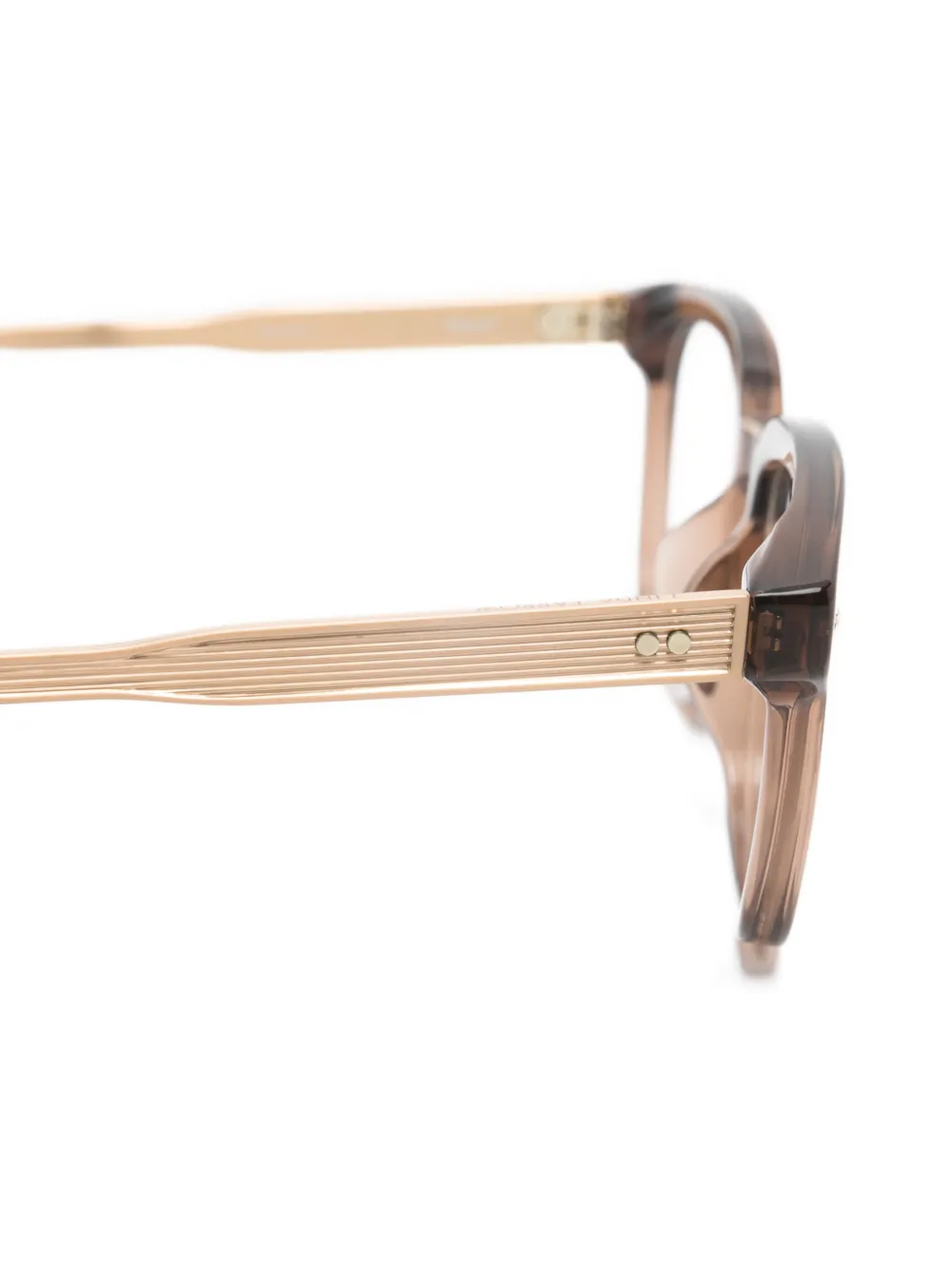  Linda Farrow Mauro Rectangle-frame Glasses - Brown 