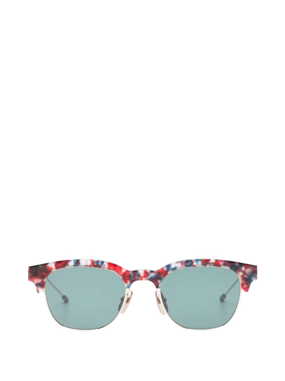 Thom Browne Eyewear patterned browline sunglasses - Rosso