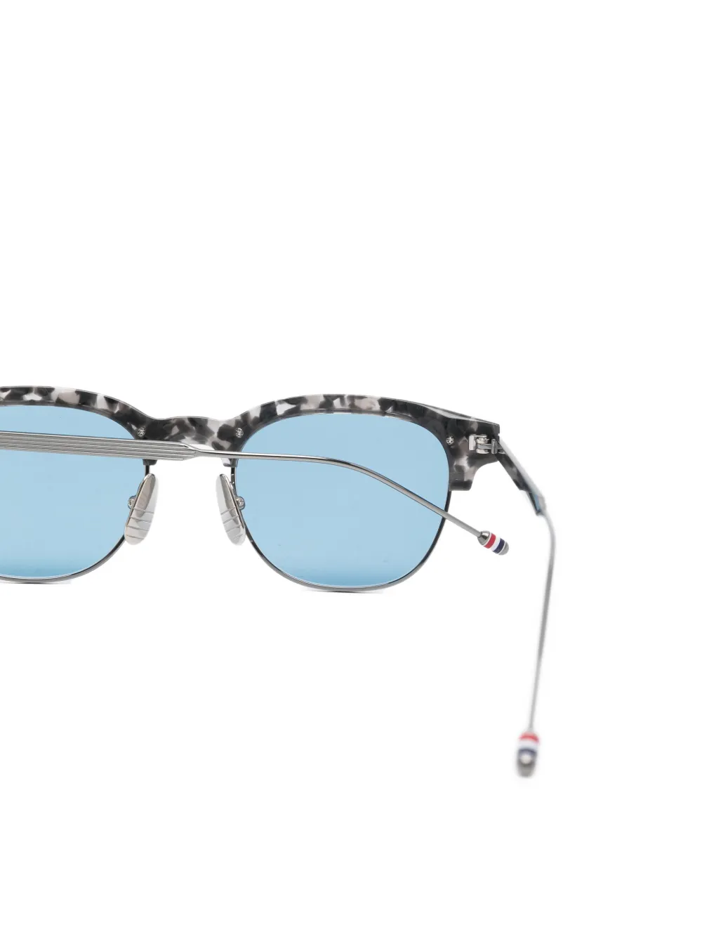 Thom Browne Eyewear Zonnebril met ovalen montuur Grijs