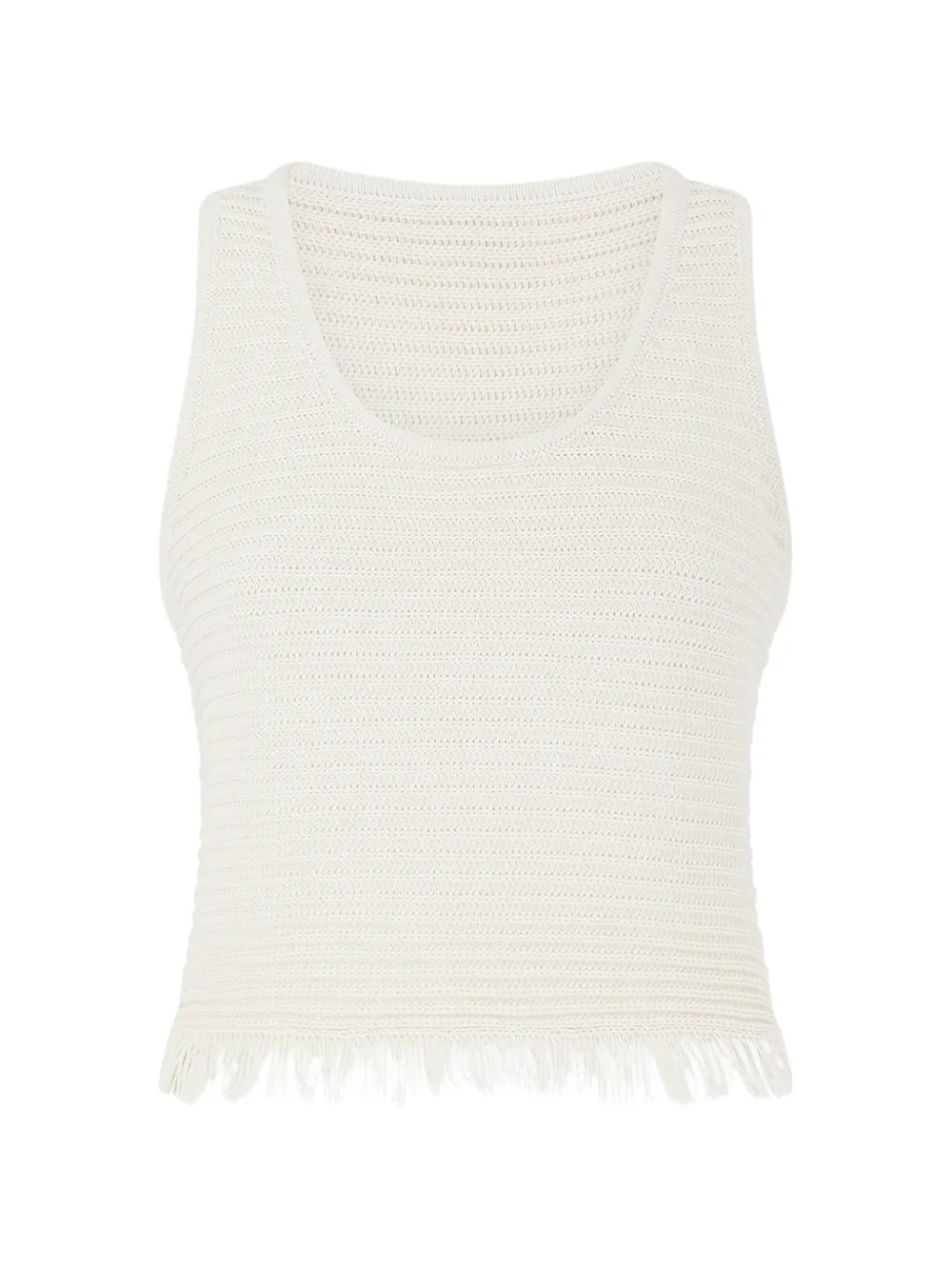 The Attico fringed top - Toni neutri