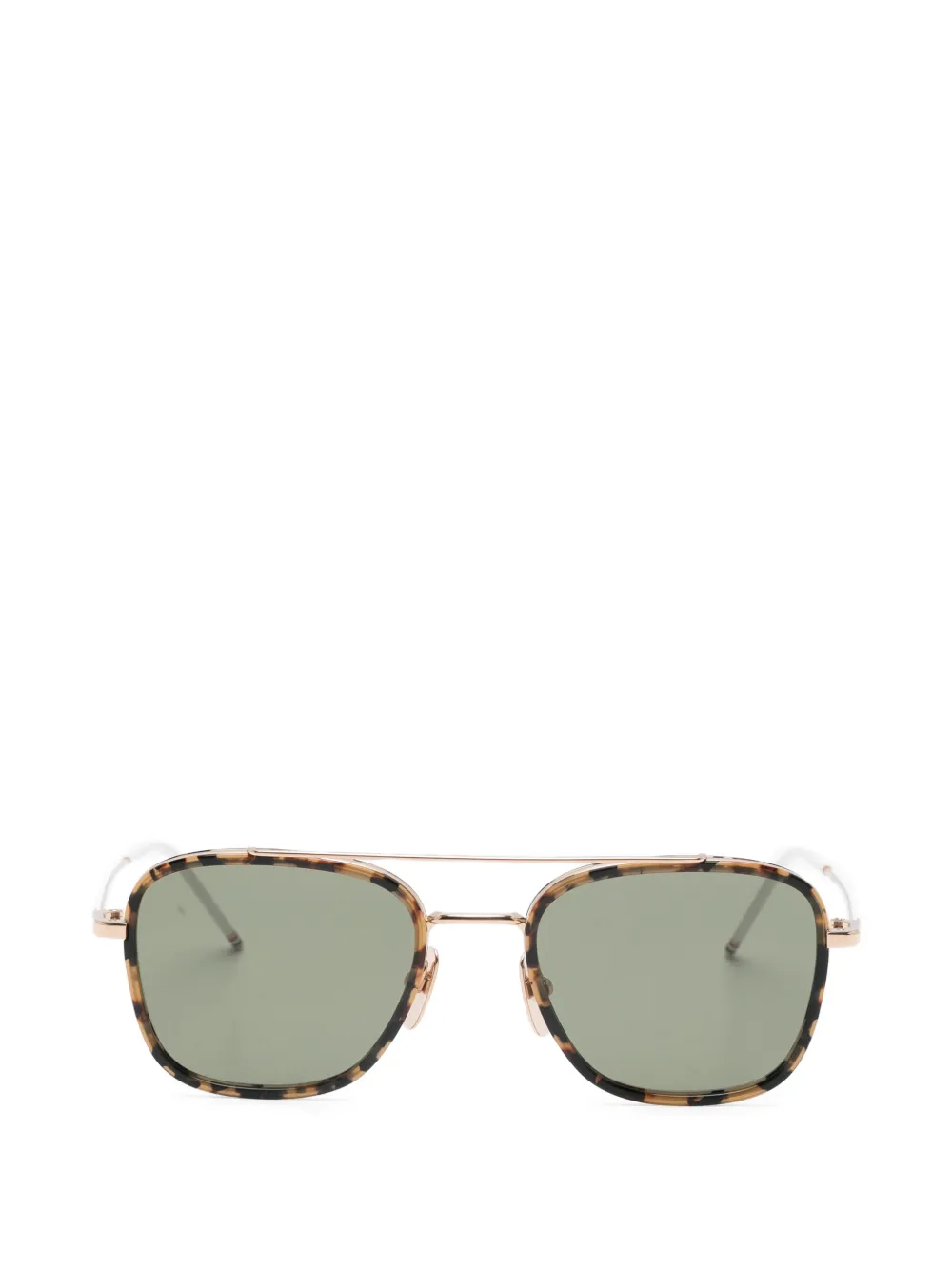 Thom Browne Eyewear Occhiali da sole squadrati - Marrone
