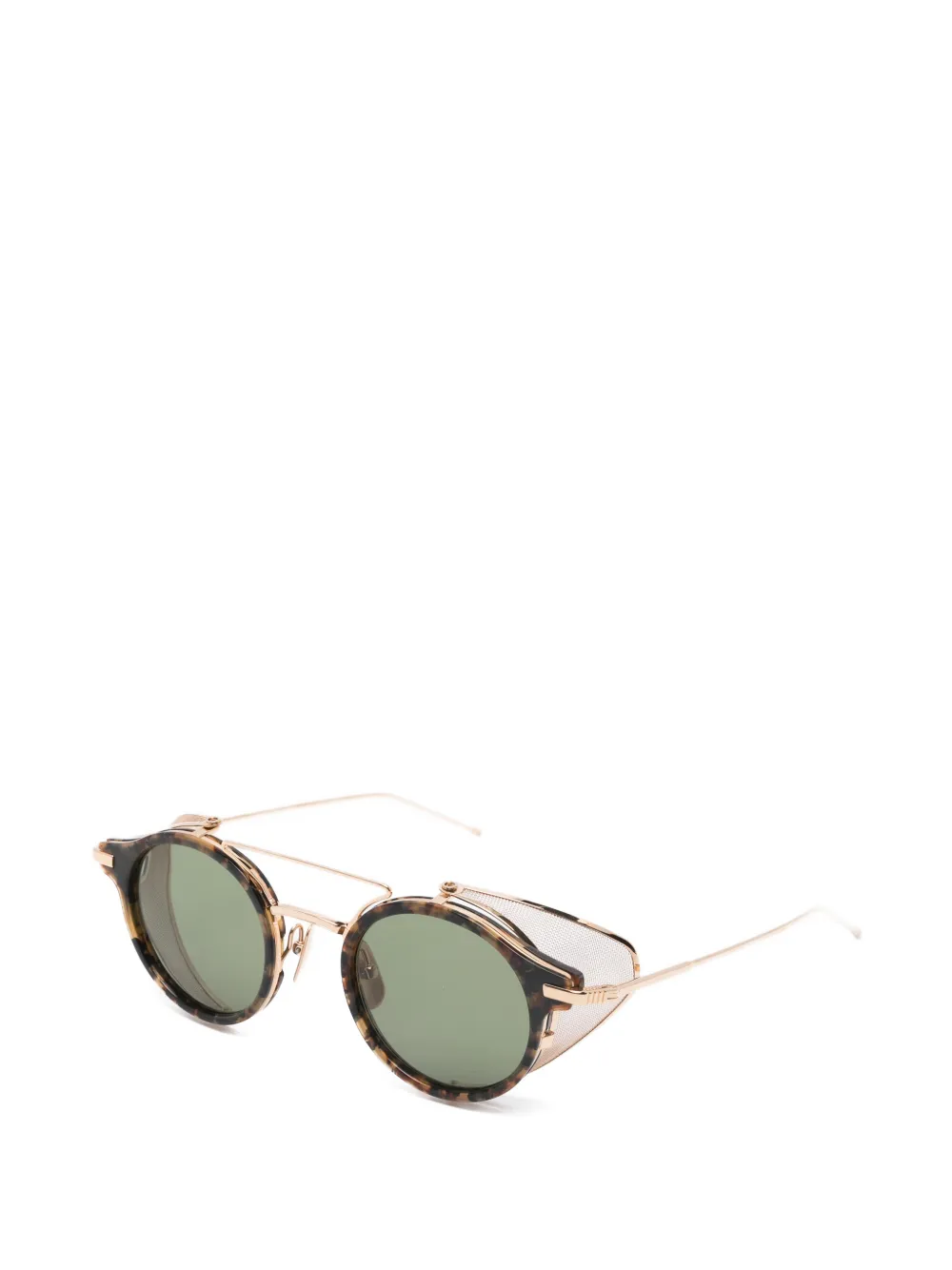 Thom Browne Eyewear Zonnebril met rond montuur Bruin
