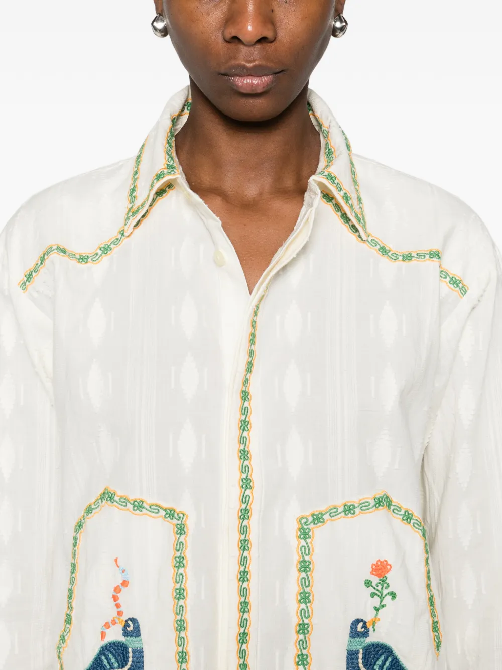 The Peasant Poet Embroidered Shirt