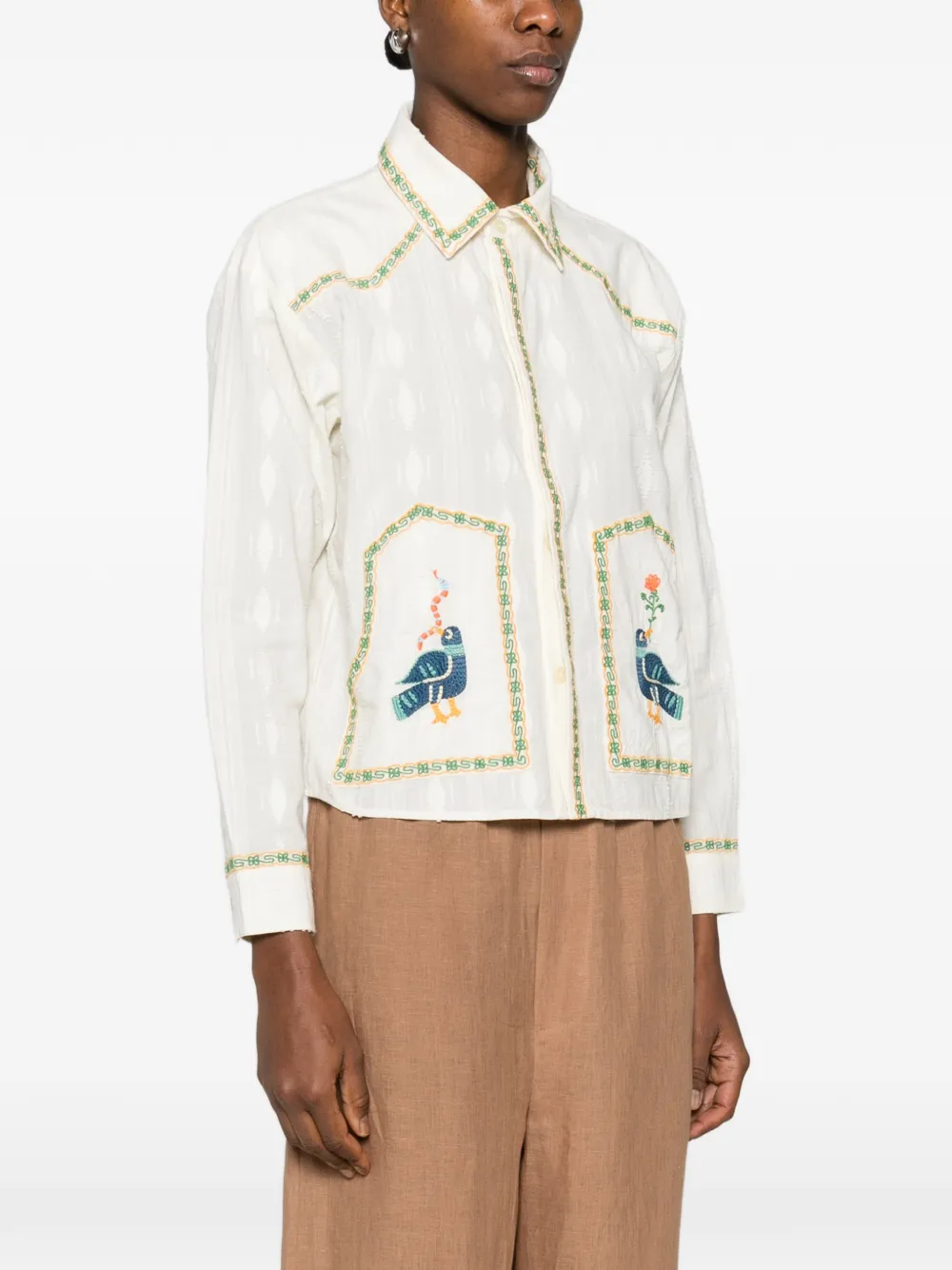 The Peasant Poet Embroidered Shirt