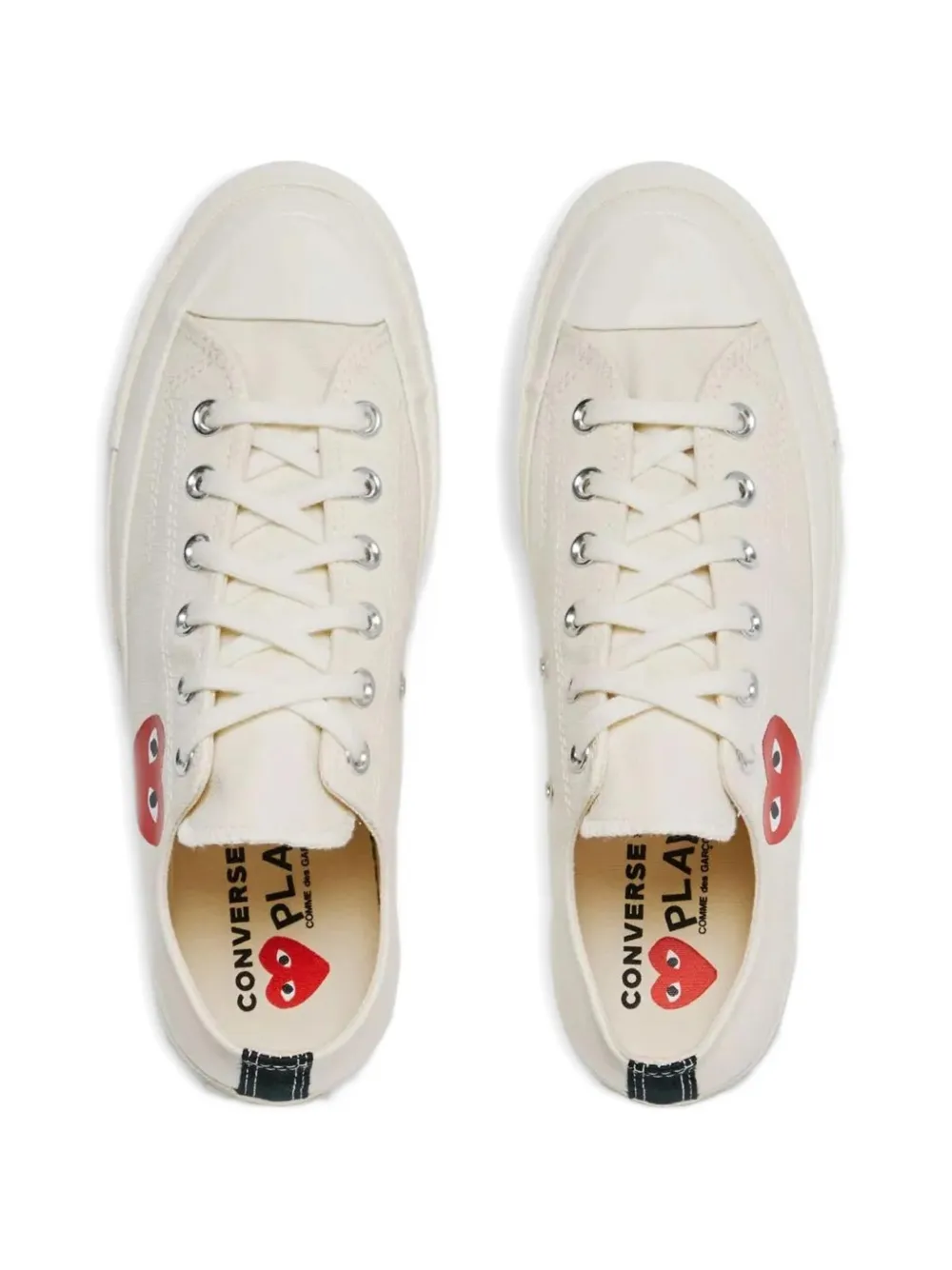 Comme Des Garçons Play x Converse Chuck 70 sneakers met hartpatroon Beige