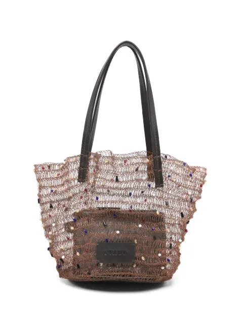STAUD Jewel beaded tote bag
