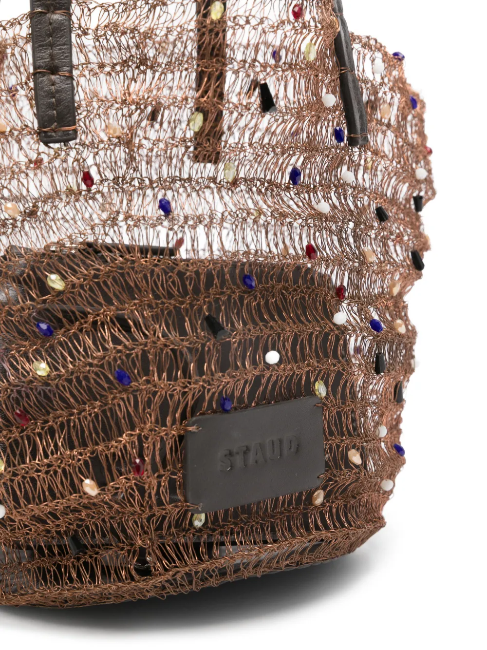 STAUD Jewel shopper met kralen Bruin