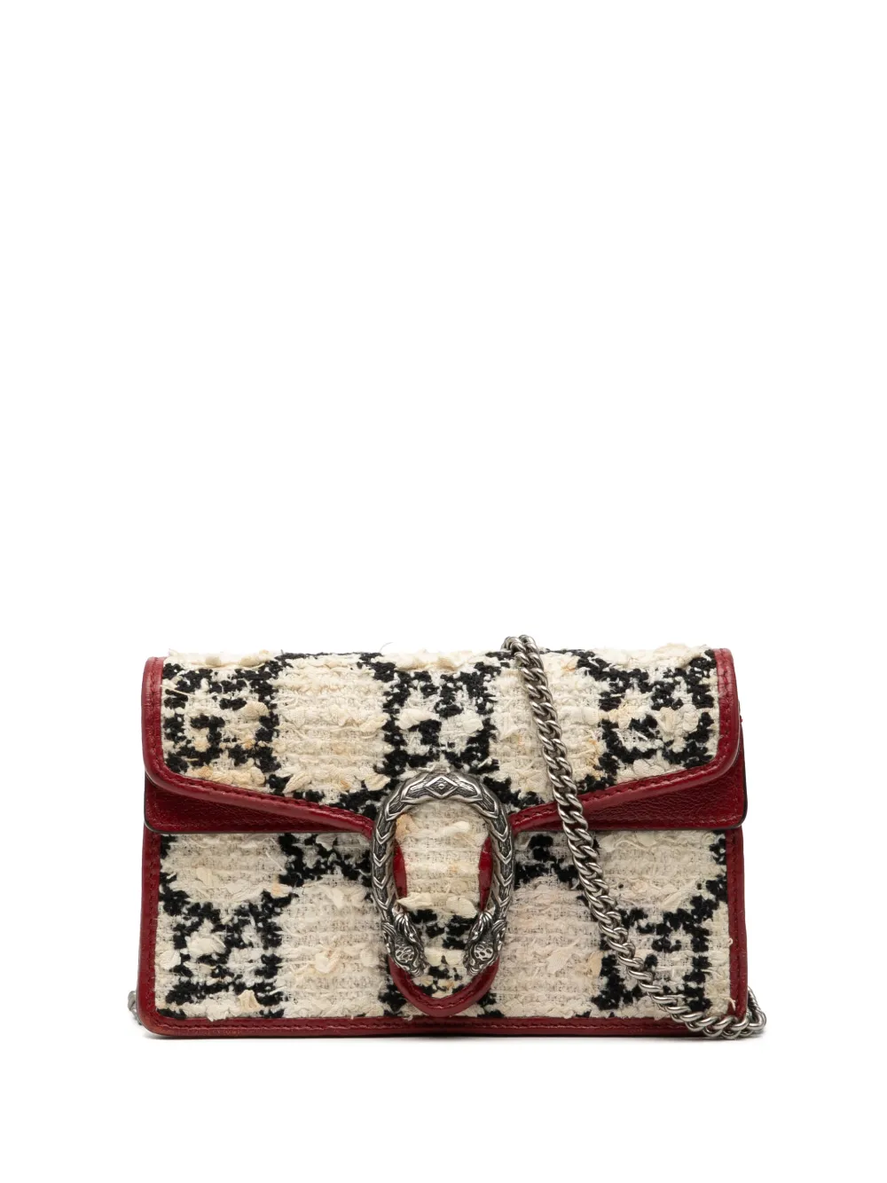 Gucci Pre-Owned 2016-2026 Mini GG Tweed Dionysus crossbody bag - Bianco