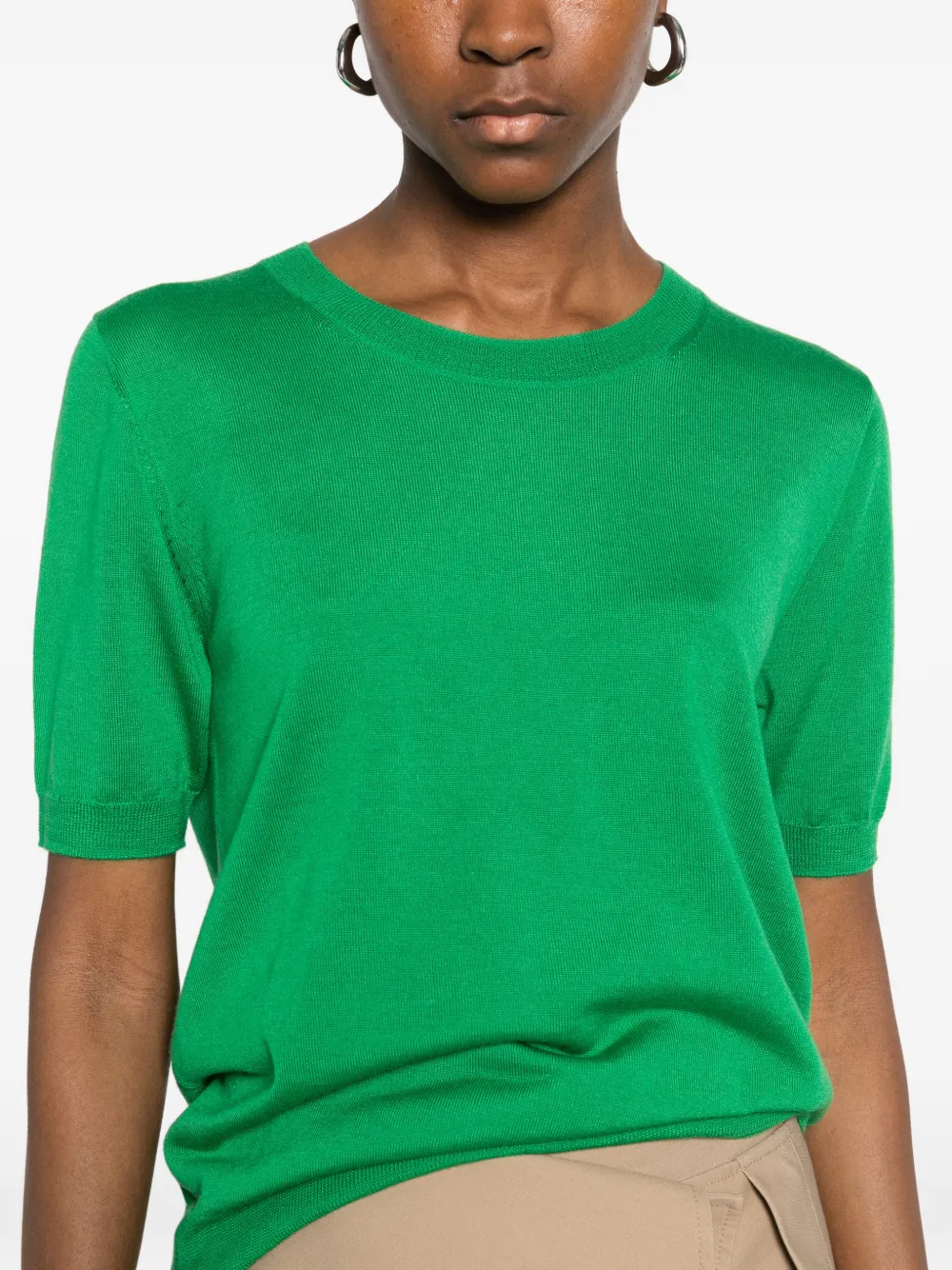 P.A.R.O.S.H. T-shirt met ronde hals Groen