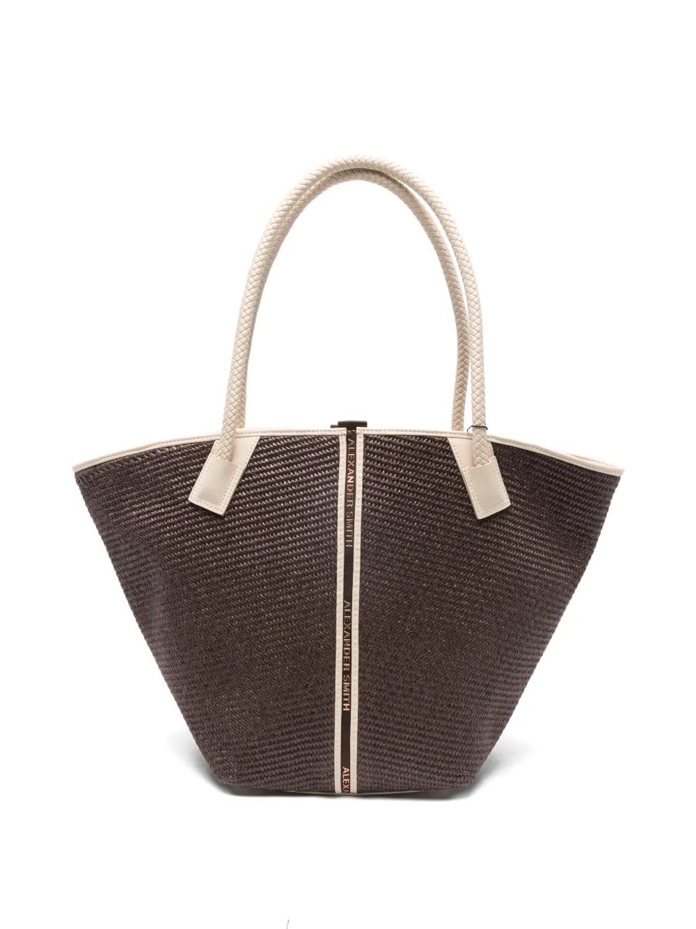 Alexander Smith Lauren woven handle tote bag - Marrone