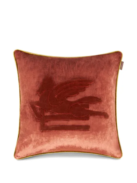 ETRO HOME embroidered pegaso velvet cushion