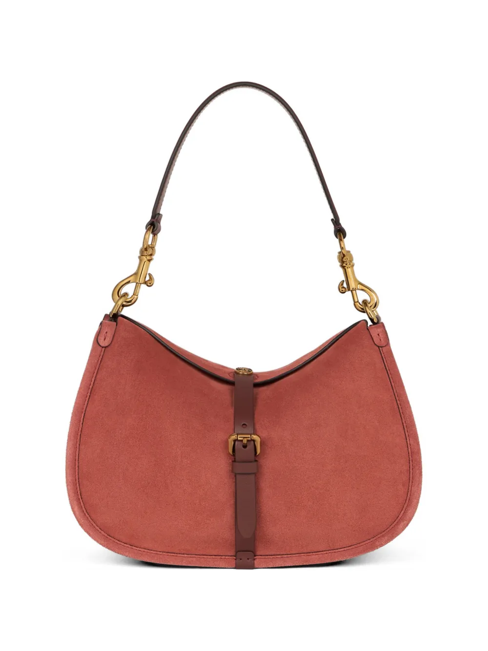 ETRO medium Pony suede buckle shoulder bag - Rosso