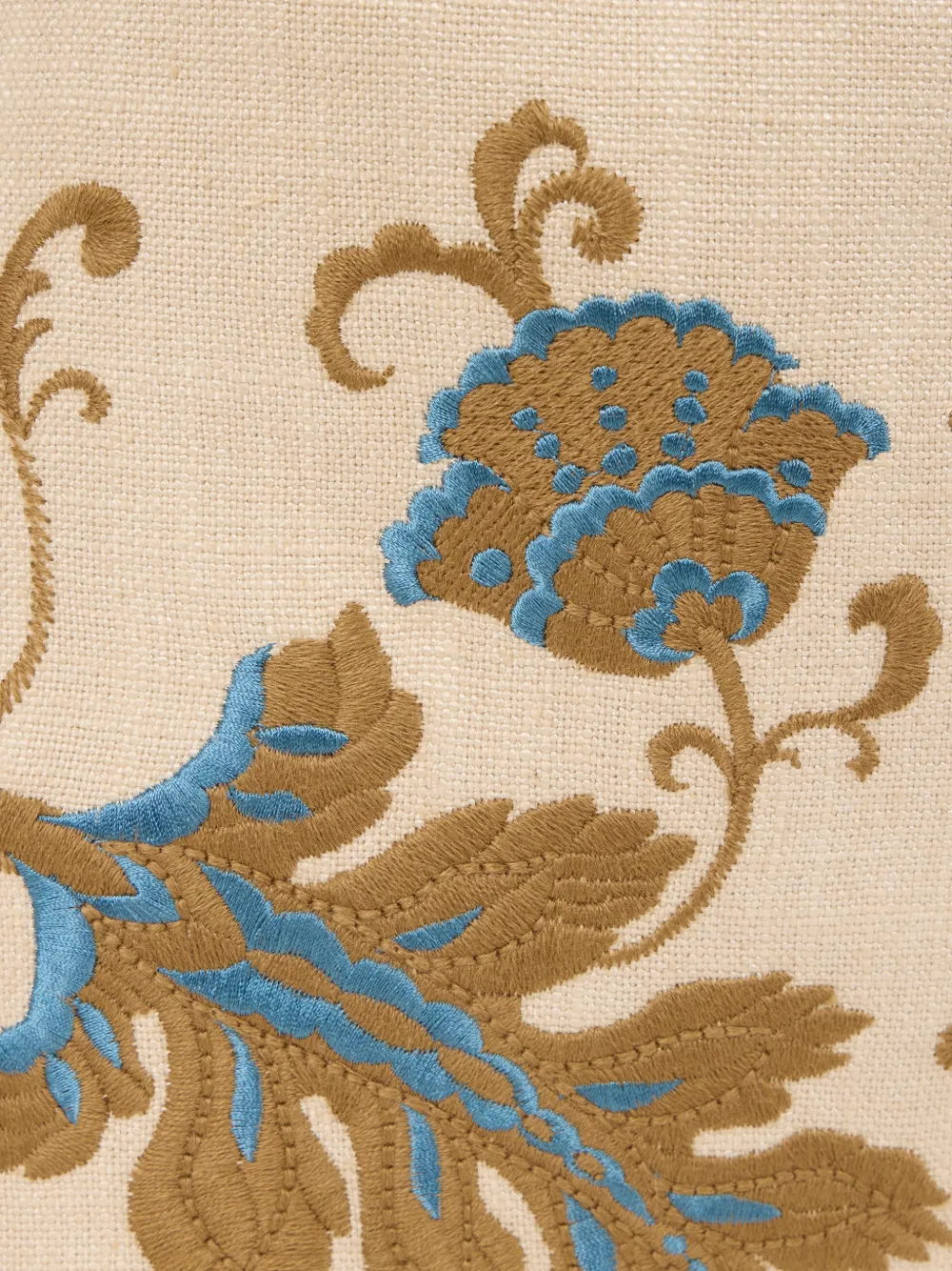 ETRO Grote Kalispera schoudertas met trekkoord en borduurwerk Beige