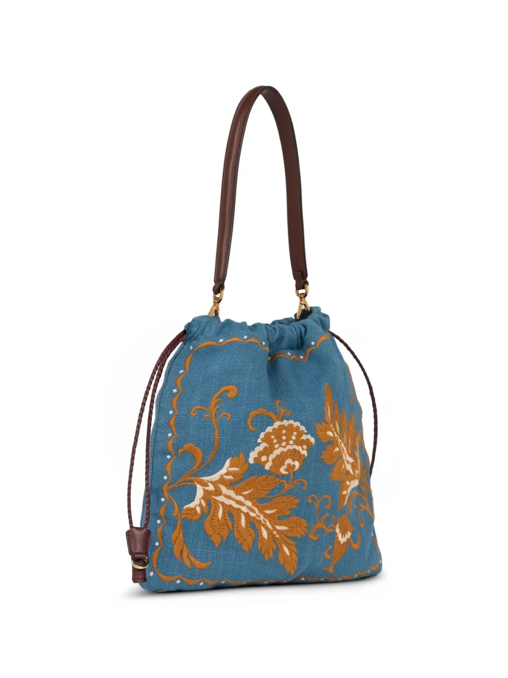  Etro Kalispera Embroidery Medium Tote Bag - Blue 