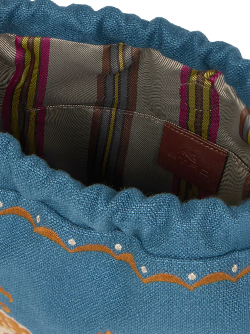 ETRO Kalispera medium shopper met borduurwerk Blauw