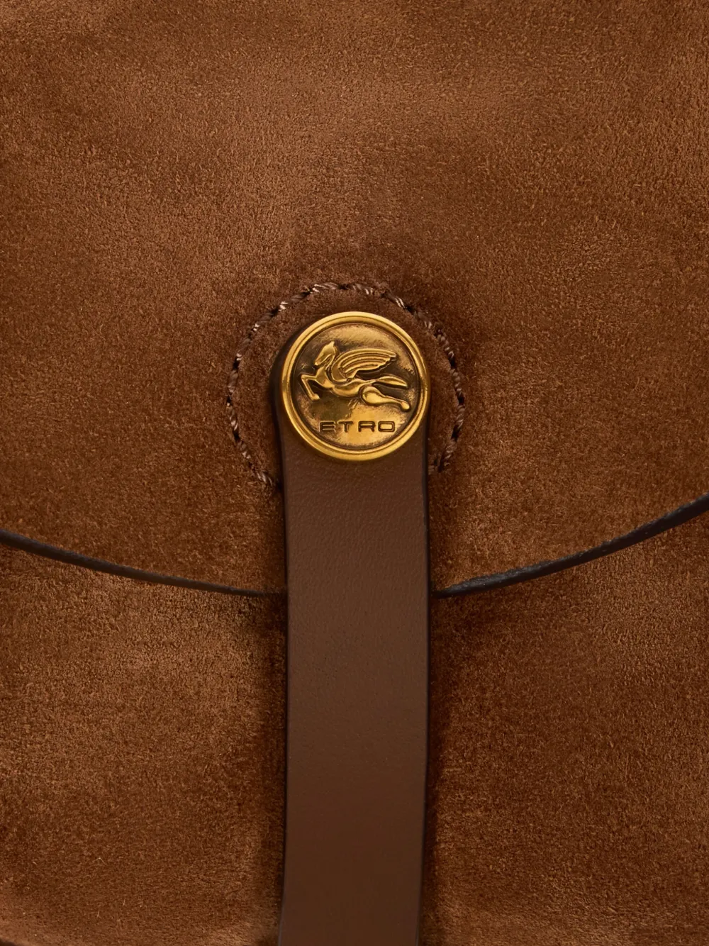ETRO Pony kleine schoudertas met franje Bruin