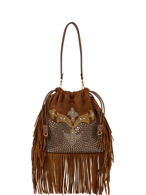 ETRO Kalispera studs fringes medium tote bag